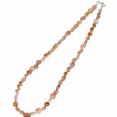 Колие Слънчев камък, Хелиолит със Сребро 925