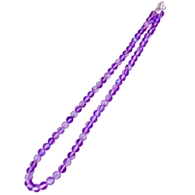 Колие Виолетова Рейнбоу Аура Аква Кварц Гланц Топче 6 мм