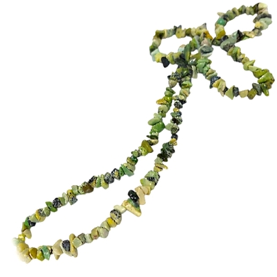 Колие Серпентинит Чипс 85 см