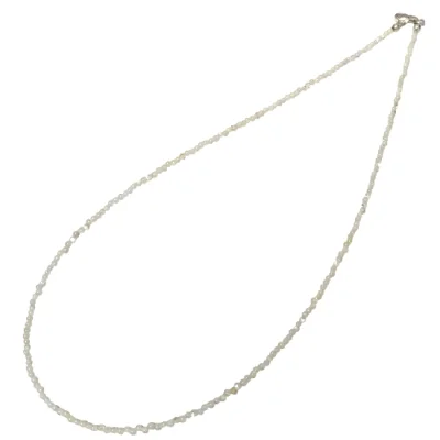 Колие Бял Кралски Седеф Топче 2 мм със Сребро 925