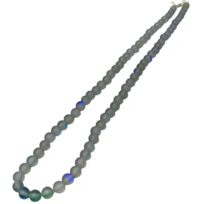 Колие Танзанийска Аура Аква Кварц Мат Топче 6 мм