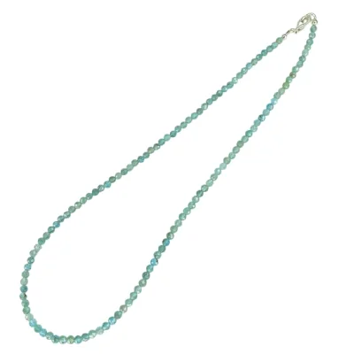 Колие Фасетиран Син Топаз Топче 3,5 мм със Сребро 925