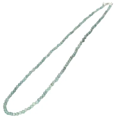 Колие Фасетиран Син Топаз Топче 3 мм със Сребро 925