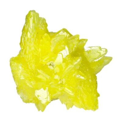 Друза от Едри Кристали Сублимационна Самородна Сяра