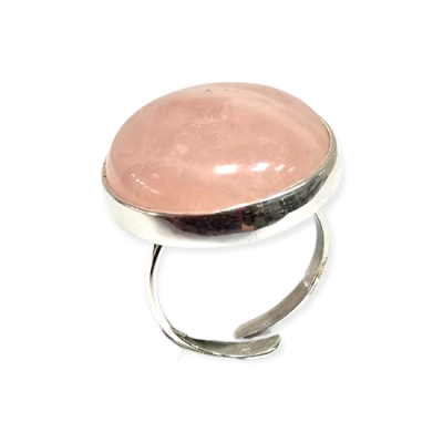 Пръстен Розов Кварц със Сребро 925
