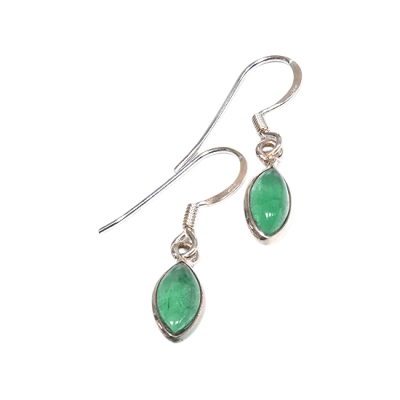 Обици Зелен Флуорит със Сребро 925