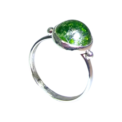 Пръстен Хромдиопсид със Сребро 925