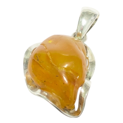 Медальон Естествен Кехлибар със Сребро 925