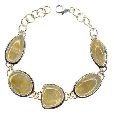 Гривна Косите на Венера, Рутил в Планински Кристал със Сребро 925