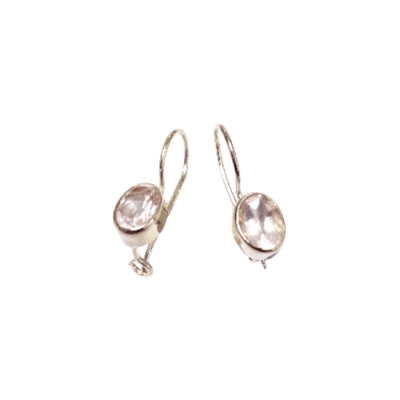 Обици Розов Кварц със Сребро 925