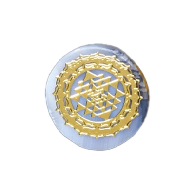 Ахатова Плочка с Позлатен Знака "Шри Янтра"