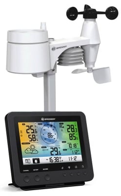 Метеорологична станция Bresser Wi-Fi 5-в-1 с цветен дисплей, черна
