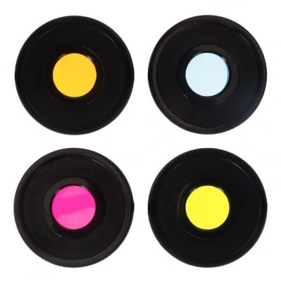 Комплект основни цветни филтри Bresser 1,25' (червен, зелен, син, жълт)