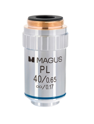 Планахроматичен обектив с корекция до безкрайност MAGUS MP40 40x/0,65 ∞/0,17