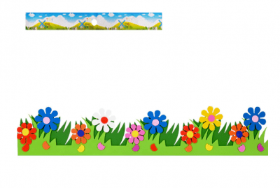 Цветна градина - апликация от EVA материал - 57.5 / 11см