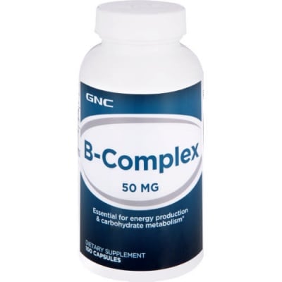 ВИТАМИН В КОМПЛЕКС - съдържа всички 8 незаменими витамини - капсули х 100, GNC