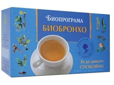 ЧАЙ БИОБРОНХО - х 20 броя филтърни пакетчета, БИОПРОГРАМА
