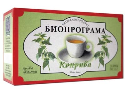 ЧАЙ КОПРИВА - 20 броя филтърни пакетчета, БИОПРОГРАМА