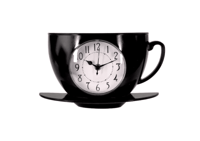 Стенен часовник Чаша - черен