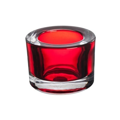 ЧЕРВЕН СТЪКЛЕН СВЕЩНИК - CANDLE