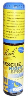 РЕСКЮ НАЙТ СПРЕЙ Д-Р БАХ - 20 мл., BACH FLOWER REMEDIES