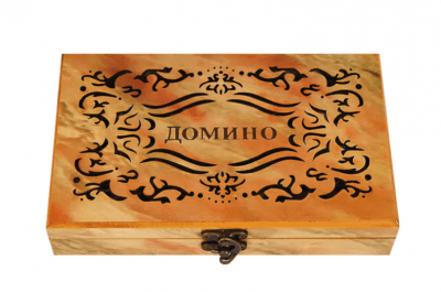 Домино в луксозна дървена кутия