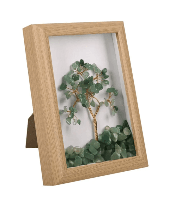 Дърво на живота ЗЕЛЕН АВАНТЮРИН в рамка картина