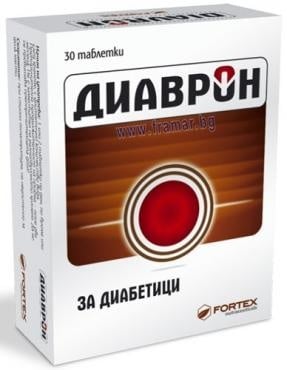 ДИАВРОН ЗА ДИАБЕТИЦИ - подпомага разграждането на захарите *30 табл., ФОРТЕКС