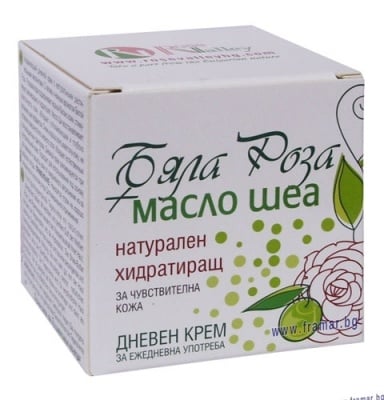 ДНЕВЕН КРЕМ ЗА ЛИЦЕ С БЯЛА РОЗА И ШЕА - 50 мл., ZORNITZA COMPANY