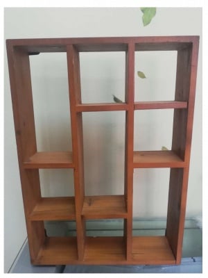 Етажерка дървена 420x300x75 мм тъмно дърво