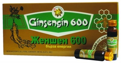 ЖЕН-ШЕН 600 - действа стимулиращо и тонизиращо - 10 флакона х 10 мл., TNT 21
