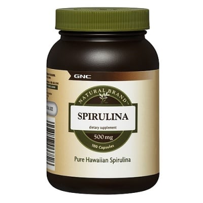 СПИРУЛИНА - намалява токсичните вещества в отделните органи и мозъка - капсули х 90, GNC