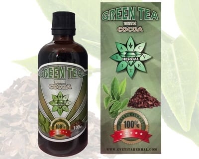 ЗЕЛЕН ЧАЙ С КАКАО БИЛКОВ ЕКСТРАКТ - мощен имуностимулатор - 100 мл., CVETITA