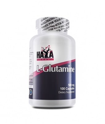 L - ГЛУТАМИН - подсилва възстановителните процеси в организма -  капсули 500 мг. х 100, HAYA LABS
