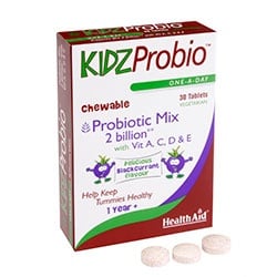 КИДС ПРОБИО - нормализира  храносмилателната система,възстановява микрофлората след лечение с антибиотици - 30 таблетки
