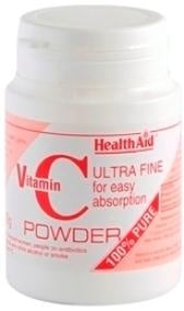 ВИТАМИН C НА ПРАХ - оказва важно значение за здравето на съединителната тъкан, костите, венците и кожата - 60 гр.