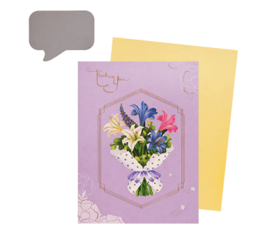 Луксозна 3D картичка Букет Лилиум