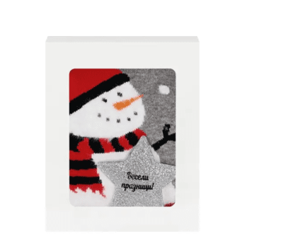 Комплект с коледни чорапи и текстилна звезда