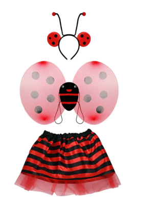 Парти комплект Калинка - с крила, диадема и пола