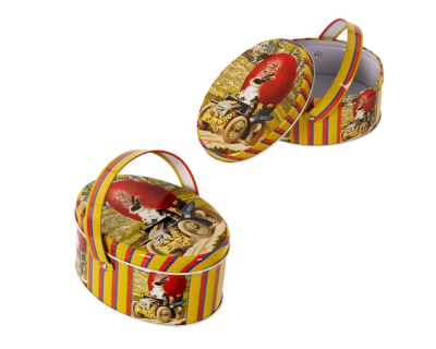 Кутия с дръжка Великден /елипса - метал/ 