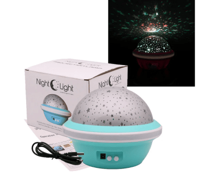 Нощна лампа - проектор на звездното небе  мента
