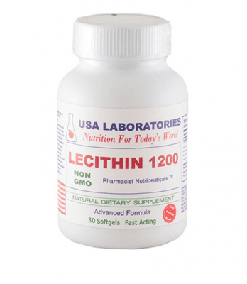 ЛЕЦИТИН 1200 мг подпомага функциите на черния дроб и нервната система * 30 капсули