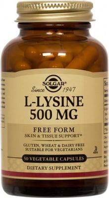 L - ЛИЗИН 500 мг. за производството на хормони, ензими и антитела * 50капс., СОЛГАР