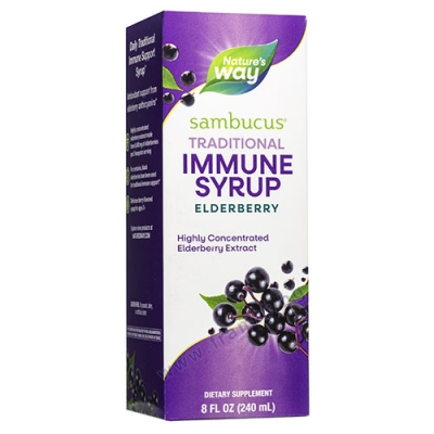 САМБУКУС СИРОП - оригинален сироп от черен бъз - 240 мл., NATURE'S WAY