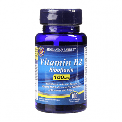 ВИТАМИН Б 2 (РИБОФЛАВИН) таблетки 100 мг * 100 HOLLAND & BARRETT