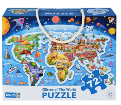 Пъзел "Карта на света" /72 джъмбо елемента/