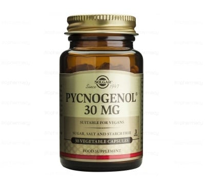 ПИКНОГЕНОЛ - подобрява кръвообращението - капсули 30 мг., х 30, SOLGAR