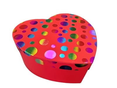 Подаръчна кутия на точки с форма на сърце - 3 в 1