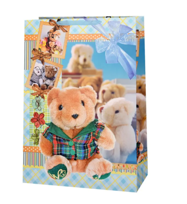 Подаръчна торбичка гигант Мече - синя