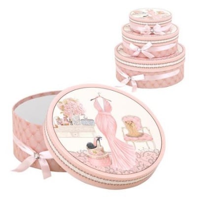 ПОДАРЪЧНИ КУТИЙКИ РОЗОВ СВЯТ - 3 броя - NEW WISH STUDIO